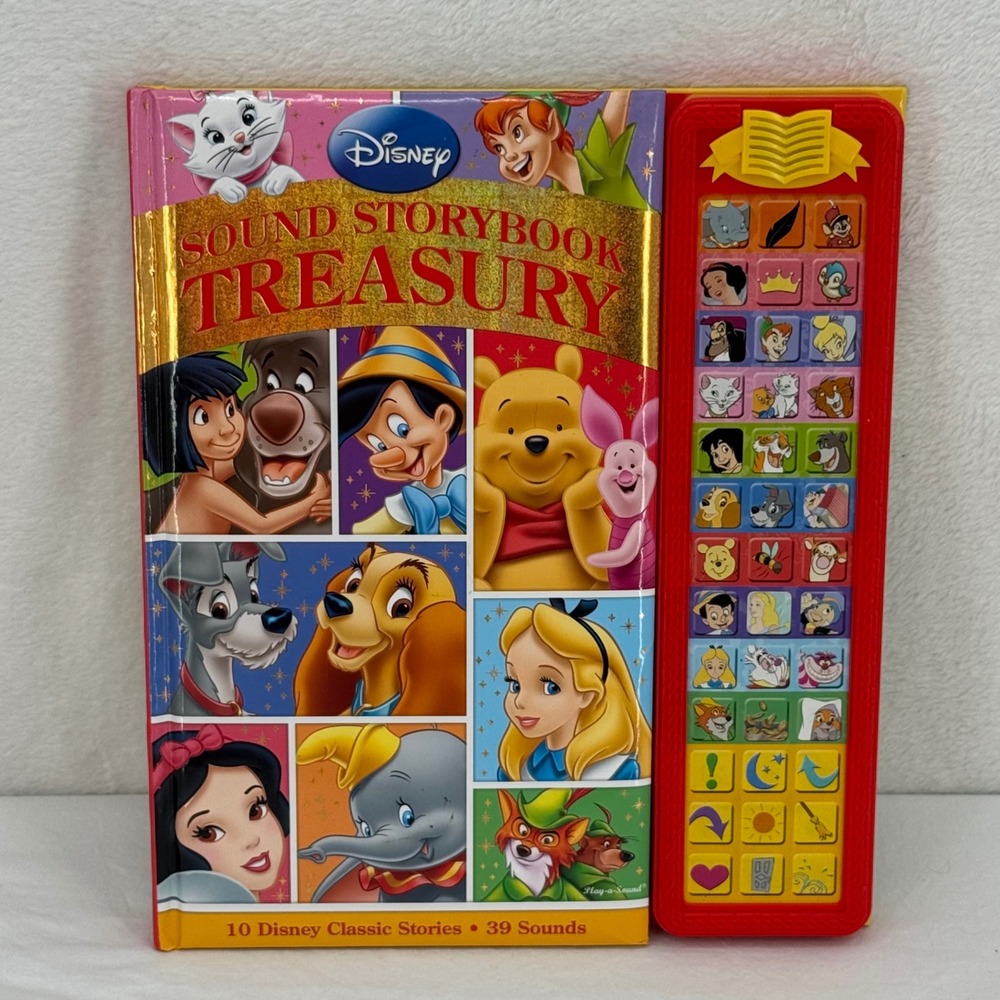 Disney Sound Storybook Treasury 10 Classic Stories 39 Sounds HTF Vtg 2015 WORKS!